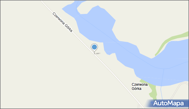 Czerwona Górka gmina Bartoszyce, Czerwona Górka, mapa Czerwona Górka gmina Bartoszyce