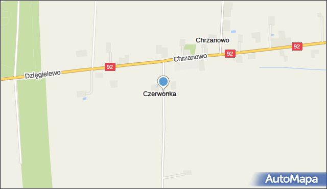 Czerwonka gmina Chodów, Czerwonka, mapa Czerwonka gmina Chodów