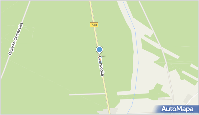 Czerwonka gmina Grabów nad Pilicą, Czerwonka, mapa Czerwonka gmina Grabów nad Pilicą