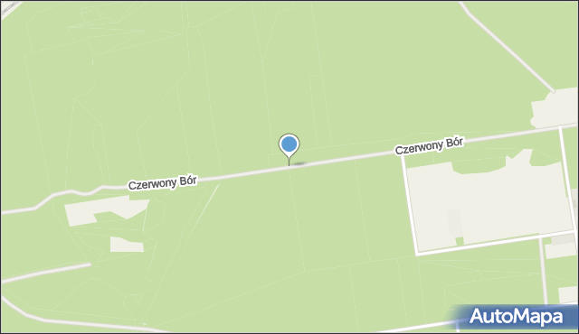 Czerwony Bór gmina Zambrów, Czerwony Bór, mapa Czerwony Bór gmina Zambrów