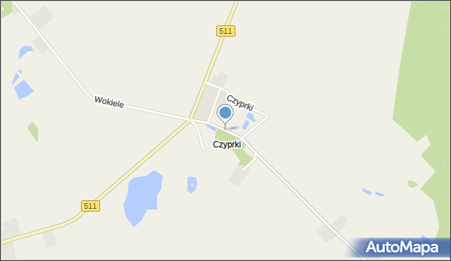 Czyprki gmina Górowo Iławeckie, Czyprki, mapa Czyprki gmina Górowo Iławeckie