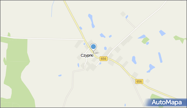 Czyprki gmina Miłki, Czyprki, mapa Czyprki gmina Miłki