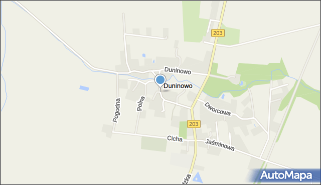 Duninowo, Czerkiesa Józefa, ks., mapa Duninowo