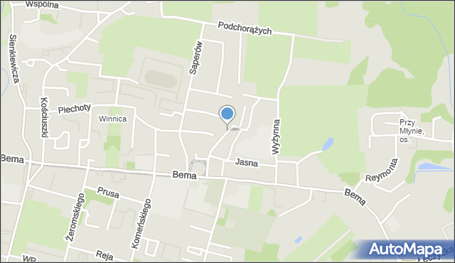 Elbląg, Czołgistów, mapa Elbląga