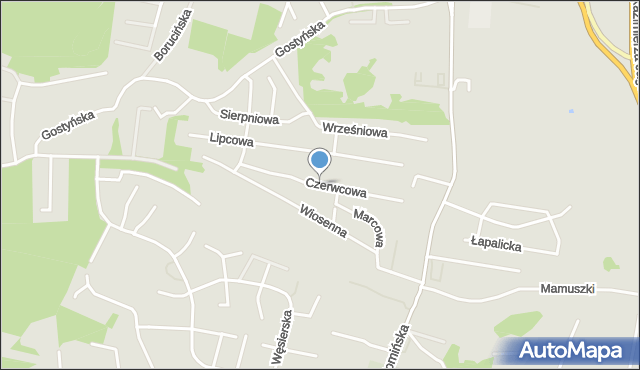 Gdańsk, Czerwcowa, mapa Gdańska