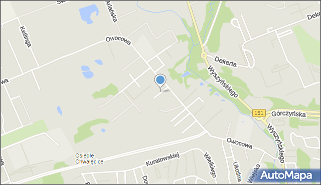 Gorzów Wielkopolski, Czechowica Marcina, mapa Gorzów Wielkopolski