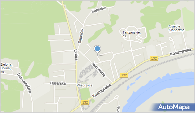 Gorzów Wielkopolski, Czołgistów, mapa Gorzów Wielkopolski