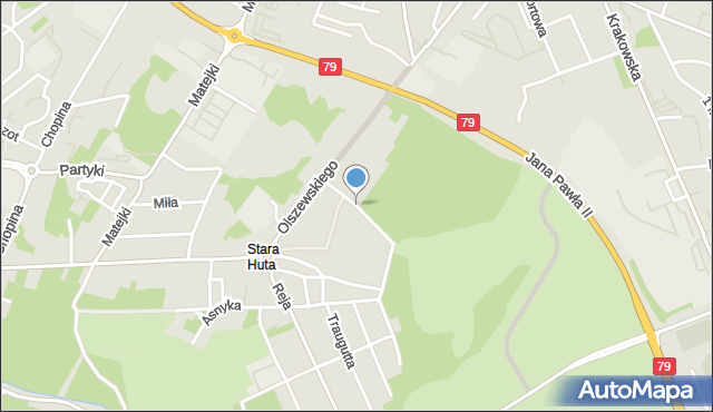 Jaworzno, Czarnieckiego Stefana, hetm., mapa Jaworzno