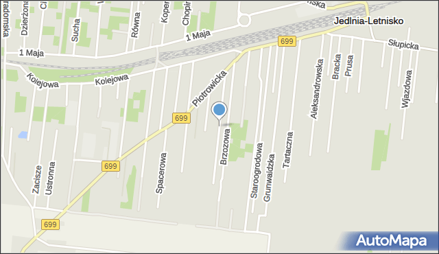 Jedlnia-Letnisko, Czarneckiego, mapa Jedlnia-Letnisko