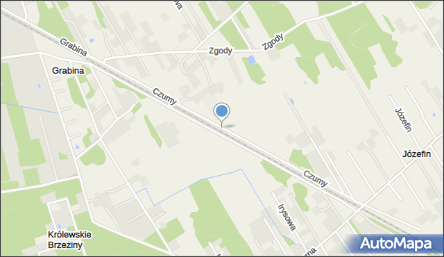 Józefin gmina Halinów, Czumy Józefa, mapa Józefin gmina Halinów
