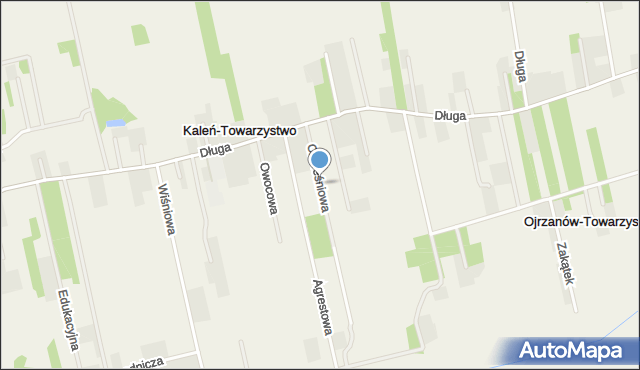 Kaleń-Towarzystwo, Czereśniowa, mapa Kaleń-Towarzystwo