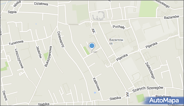 Katowice, Czeremchowa, mapa Katowic