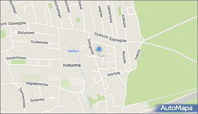 Katowice, Czyżewskiego Tytusa, mapa Katowic
