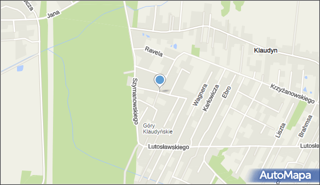 Klaudyn, Czajkowskiego Piotra, mapa Klaudyn