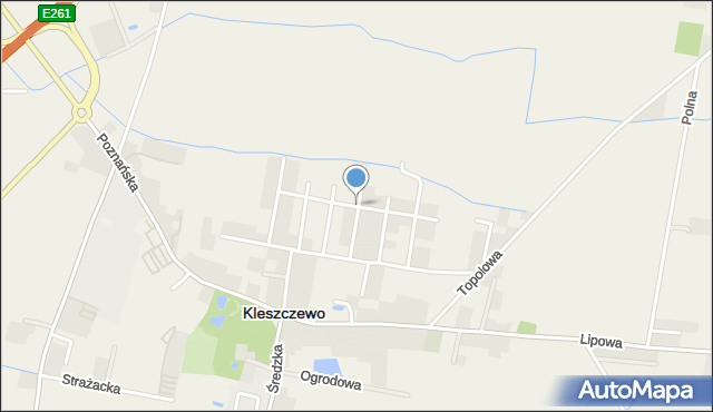 Kleszczewo powiat poznański, Czereśniowa, mapa Kleszczewo powiat poznański