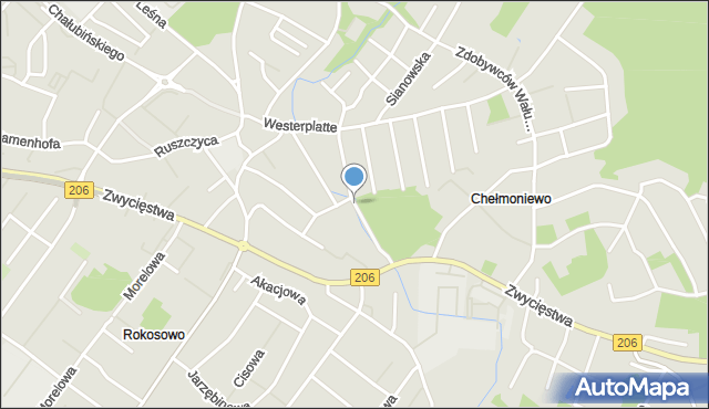 Koszalin, Czwartaków, mapa Koszalina