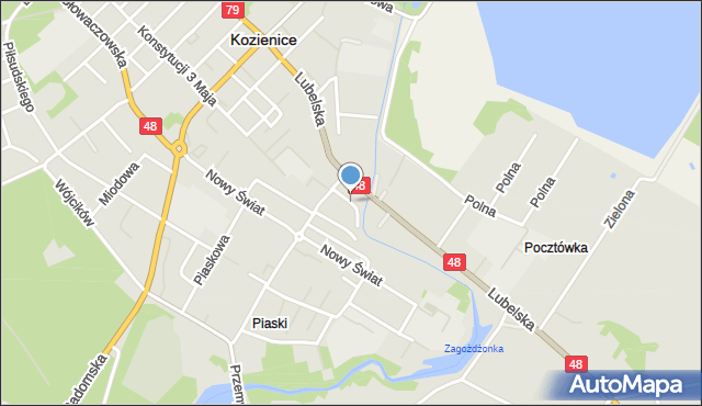 Kozienice, Czwartek, mapa Kozienice