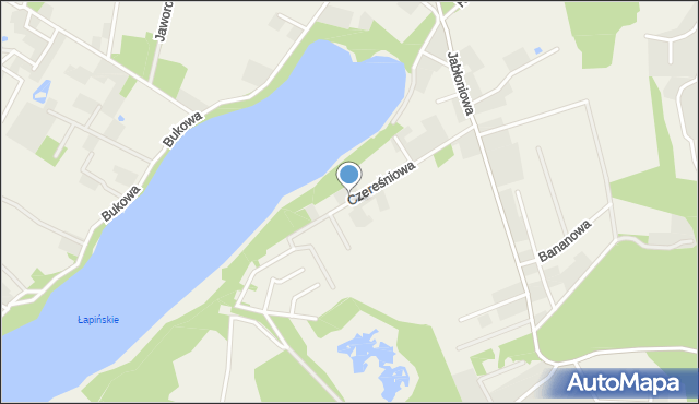 Łapino Kartuskie, Czereśniowa, mapa Łapino Kartuskie