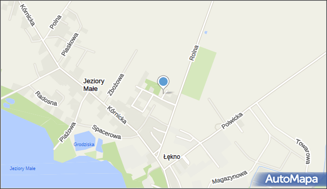 Łękno, Czereśniowa, mapa Łękno