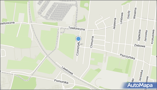 Łódź, Czorsztyńska, mapa Łodzi