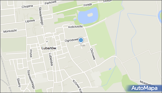 Lubartów, Czeremchowa, mapa Lubartów