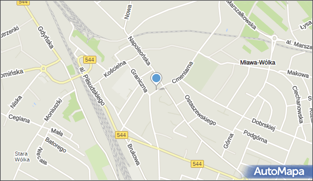 Mława, Czapli Mariana, ks., mapa Mława