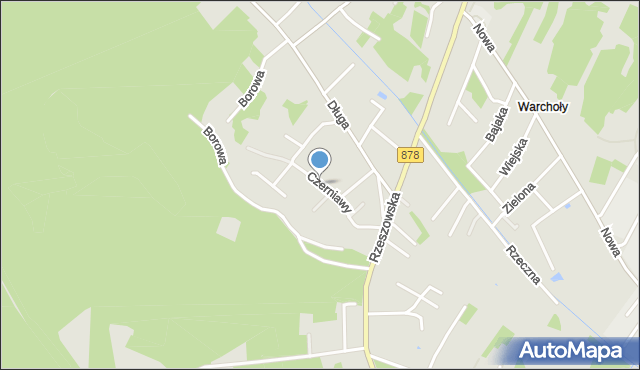 Nisko, Czerniawy, mapa Nisko