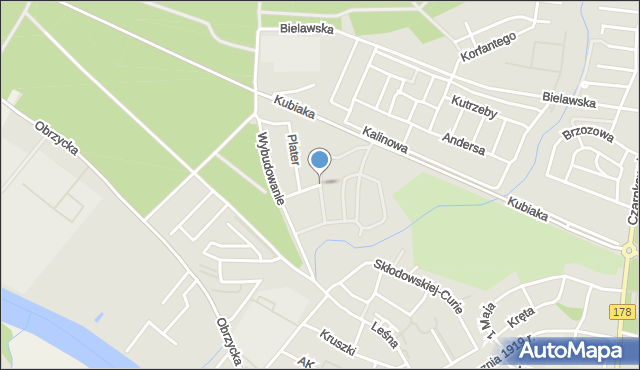 Oborniki, Czerny-Stefańskiej Haliny, mapa Oborniki