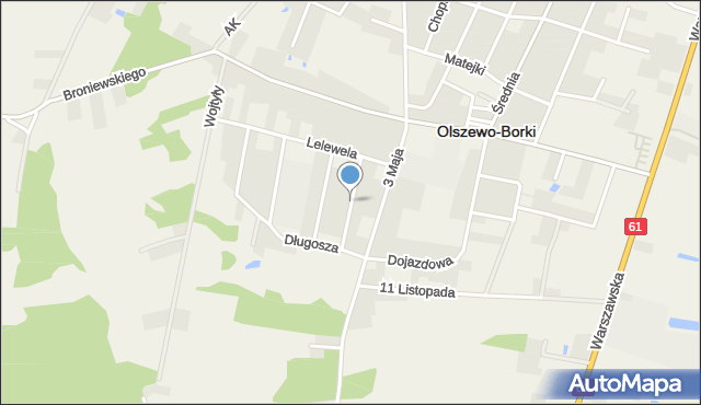Olszewo-Borki, Czwartaków, mapa Olszewo-Borki