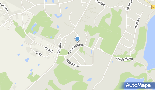 Olsztyn, Czarnieckiego Stefana, hetm., mapa Olsztyna