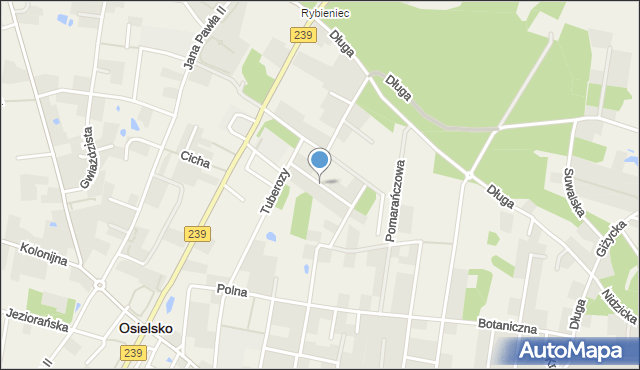 Osielsko, Czeremchy, mapa Osielsko