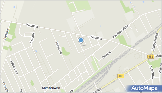 Pabianice, Czereśniowa, mapa Pabianic