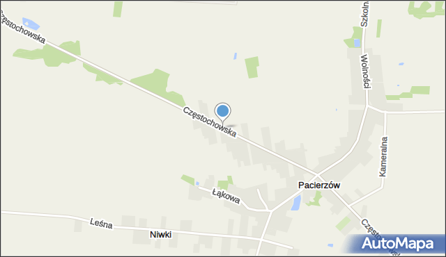 Pacierzów, Częstochowska, mapa Pacierzów