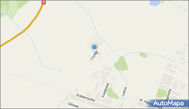 Pełczyce gmina Kobierzyce, Czysta, mapa Pełczyce gmina Kobierzyce