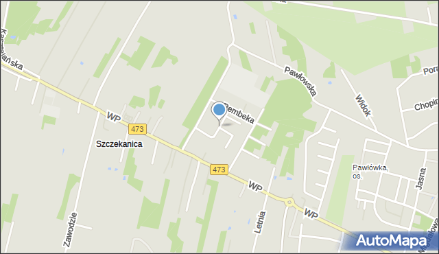 Piotrków Trybunalski, Czyżewskiego-Juliana Ludwika, gen., mapa Piotrków Trybunalski