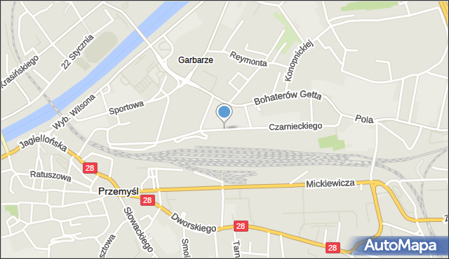 Przemyśl, Czarnieckiego Stefana, hetm., mapa Przemyśla