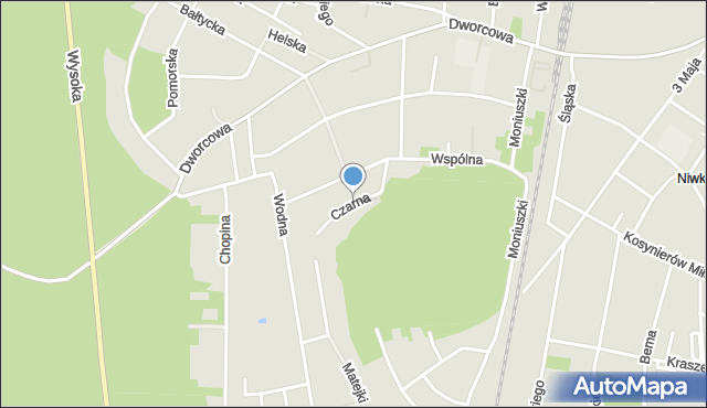 Puszczykowo powiat poznański, Czarna, mapa Puszczykowo powiat poznański