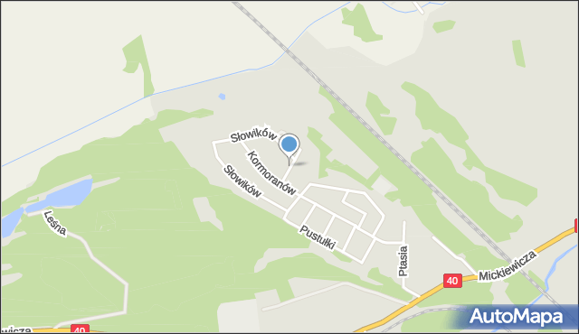 Pyskowice powiat gliwicki, Czapli, mapa Pyskowice powiat gliwicki