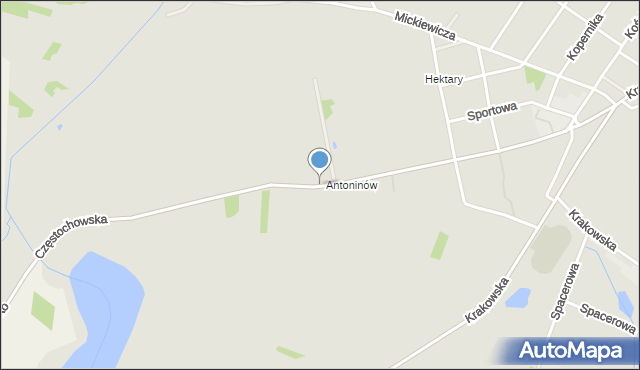 Radoszyce powiat konecki, Częstochowska, mapa Radoszyce powiat konecki