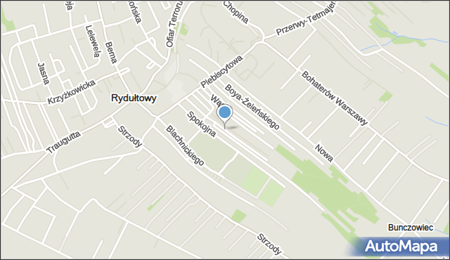 Rydułtowy, Czechowa Antoniego, mapa Rydułtowy