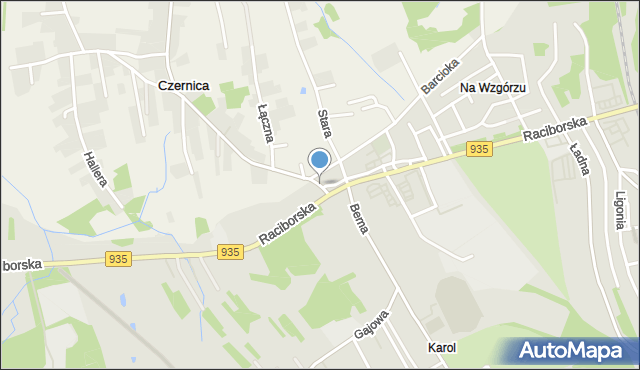 Rydułtowy, Czernicka, mapa Rydułtowy