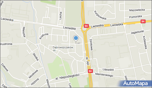 Rzeszów, Czecha Bronisława, mapa Rzeszów