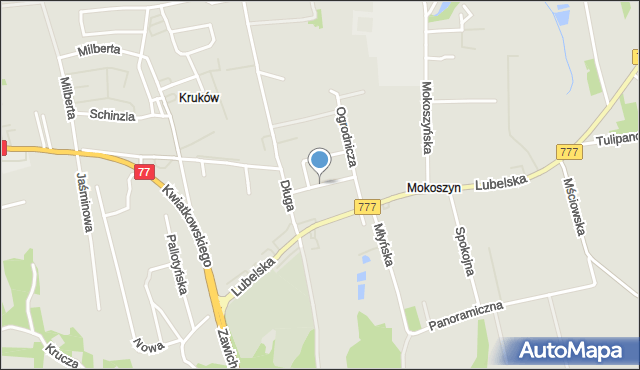 Sandomierz, Czereśniowa, mapa Sandomierza