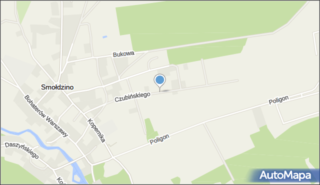 Smołdzino powiat słupski, Czubińskiego Zygmunta, prof., mapa Smołdzino powiat słupski