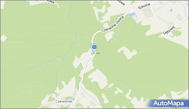 Sosnówka gmina Podgórzyn, Czerwona Dolina, mapa Sosnówka gmina Podgórzyn