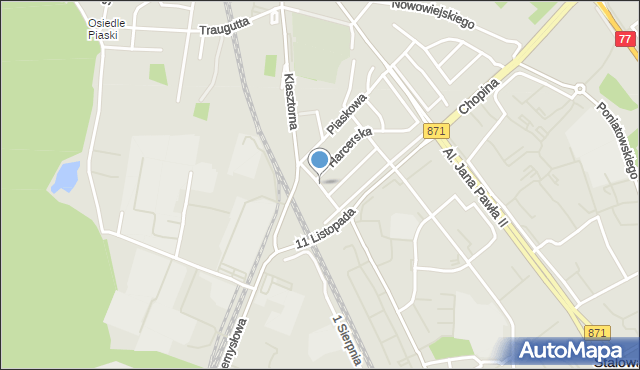 Stalowa Wola, Czwartaków, mapa Stalowa Wola
