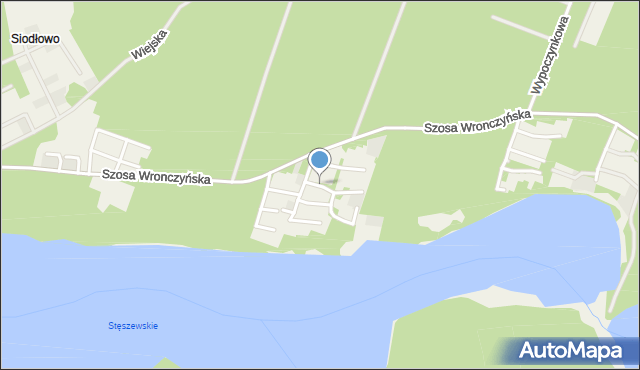 Stęszewko, Czeremchowa, mapa Stęszewko