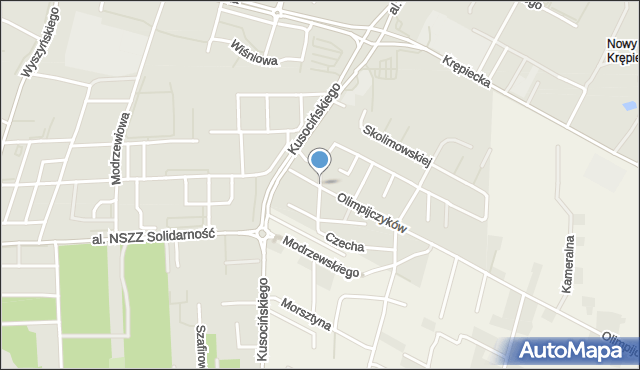 Świdnik, Czecha Bronisława, mapa Świdnika