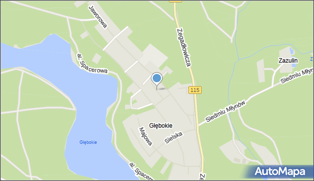 Szczecin, Czerwcowa, mapa Szczecina