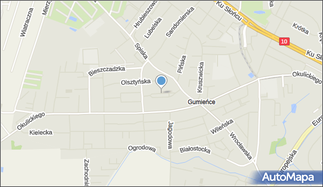 Szczecin, Czechowicka, mapa Szczecina